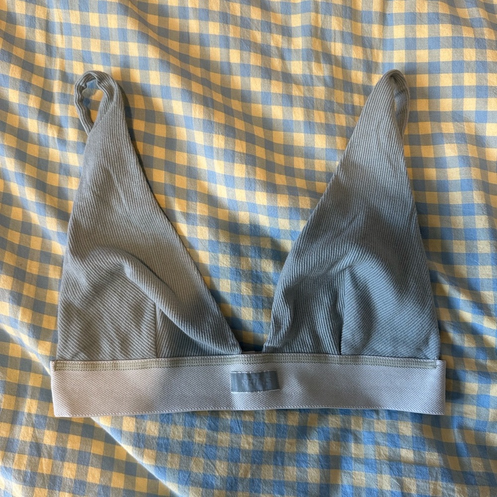 SKIMS cotton rib plunge bralette